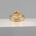 Yellow Silver Shield Trio Ring 134