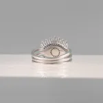 Silver Black Eye Trio Ring 131