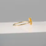 Yellow Silver Yellow circle Ring 153