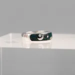 Silver Multicolor moon Band Ring 168