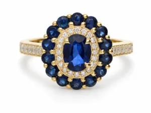 Sapphires & Diamonds Cocktail Ring – 002
