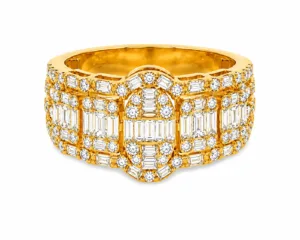 Baguette Diamond Wide Band Ring – 012