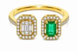 Emerald & Diamond Toi et Moi Ring – 029