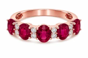 Ruby & Diamond Band Ring – 067