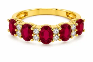Five-Stone Ruby and Diamond Ring – 074