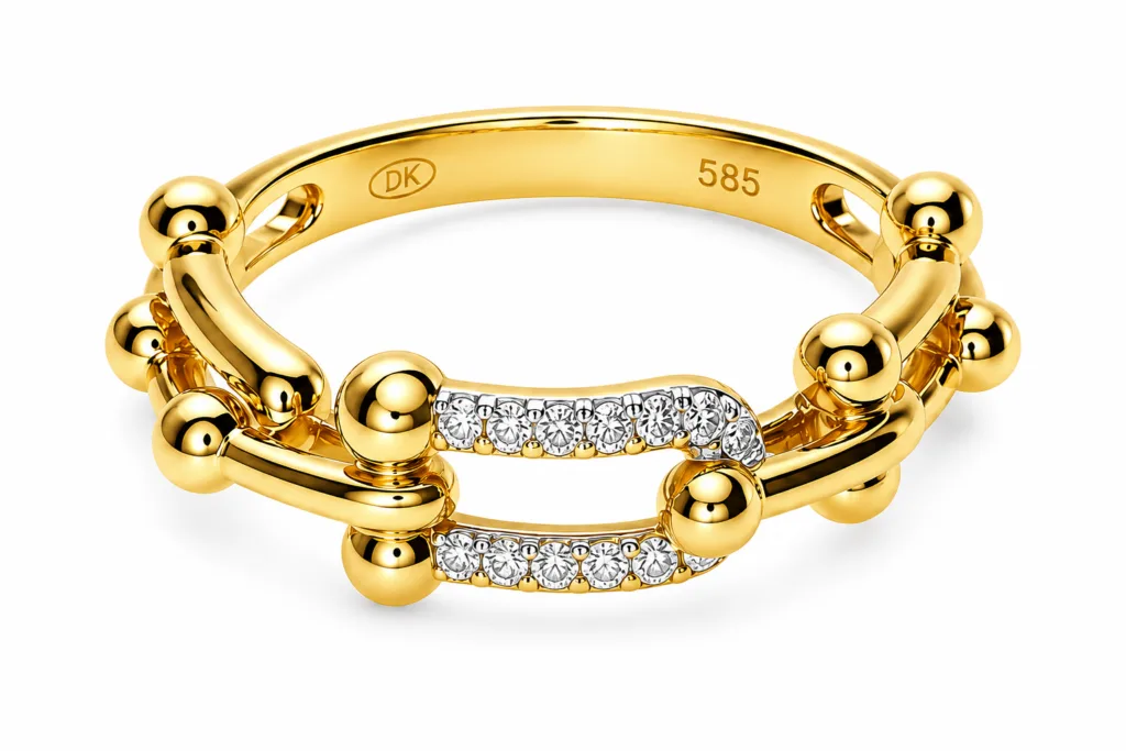 Diamond Open Bubble Ring – 093