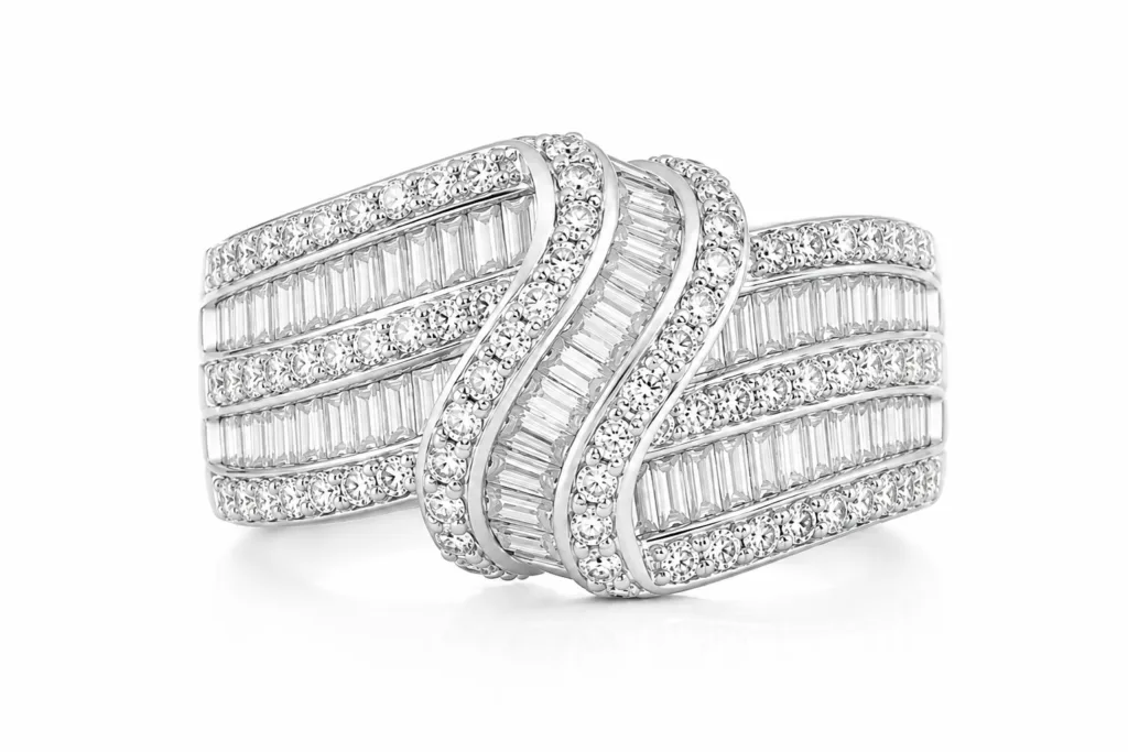 Diamond Wave Embrace Ring – 115
