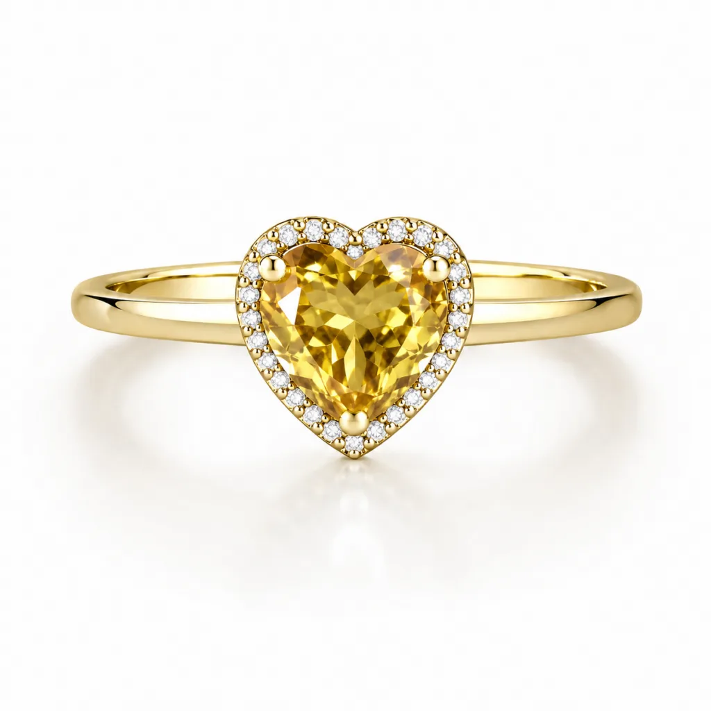 14K HEART SHAPE CITRIN – 281