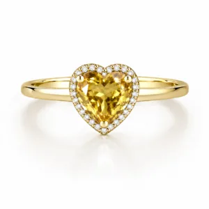 14K HEART SHAPE CITRIN – 281