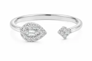 Open Teardrop Diamond Ring – 157