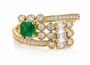 Emerald Constellation Diamond Ring- 060