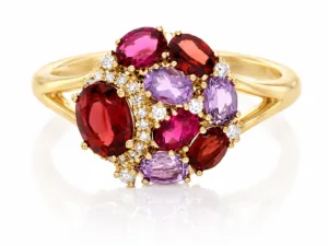 Precious Stones Trio Ring – 099